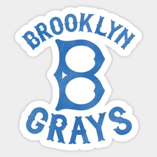 Defunct Brooklyn Grays Baseball Team Sticker